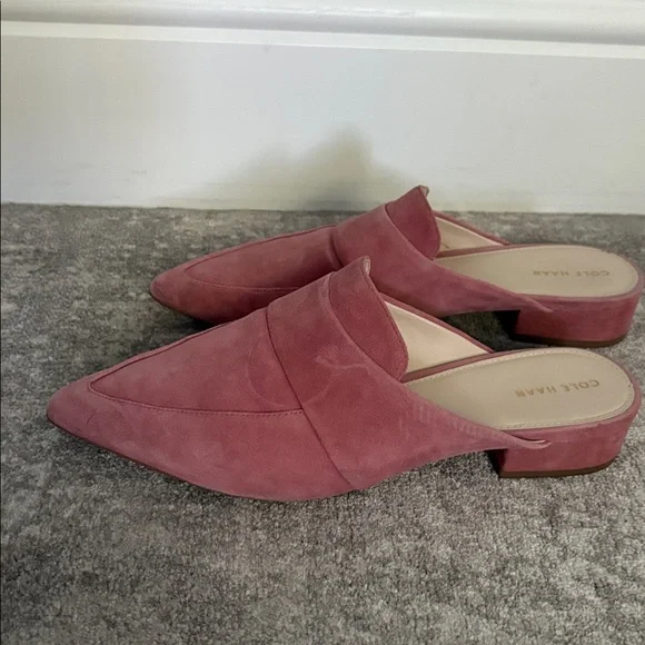 Cole Haan Women's Dusty Rose Suede Mules - Picture 3 of 5